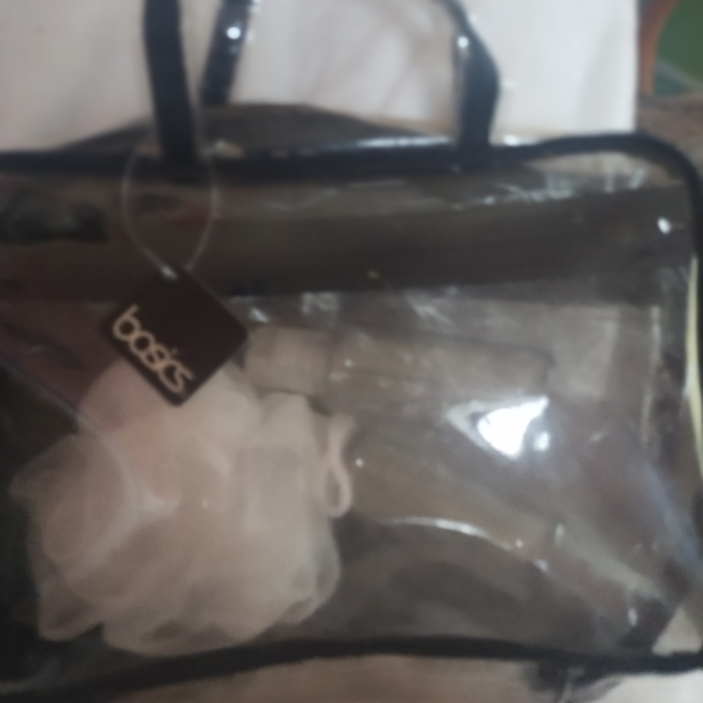 Clear Travel Bag with Accessories